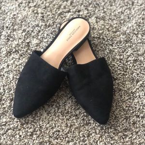 American Eagle Black Mules